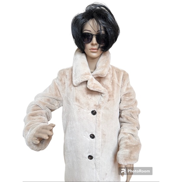 Rachel Zoe Cream Faux Fur Coat, NWT, S - Picture 2 of 10